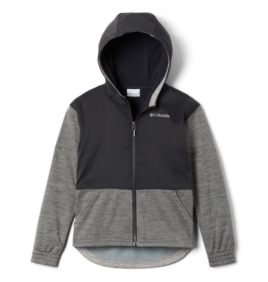 Columbia Adventure Kids' Fleece Jacket Black Grey | 708-ZHXGSK