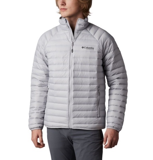 Columbia Alpha Trail Men's Down Jacket Grey | 928-WZSJLD