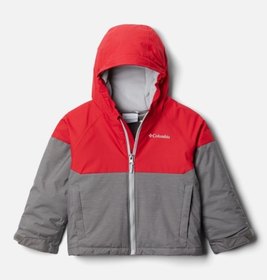 Columbia Alpine Action II Kids' Ski Jacket Grey Red | 721-HTGWZN