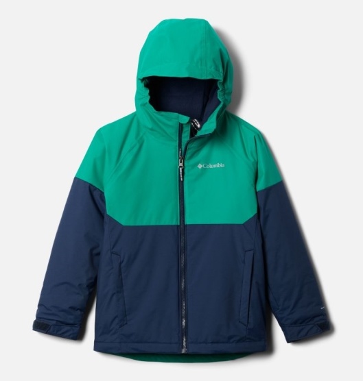 Columbia Alpine Action II Kids' Ski Jacket Navy Green | 843-IZXLQV