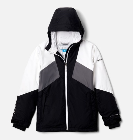 Columbia Alpine Diva Kids' Ski Jacket Black White Grey | 234-TCPBSZ