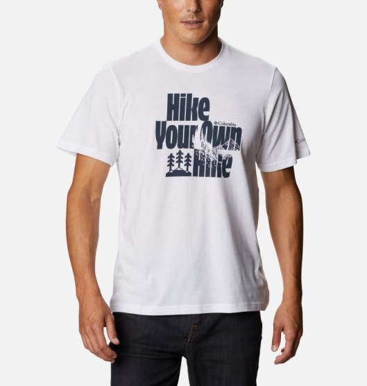 Columbia Alpine Way Men's T-Shirt White | 930-HFPLKA