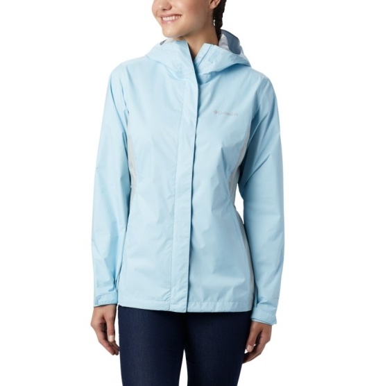 Columbia Arcadia II Women's Rain Jacket Blue Grey | 065-ETAWSJ