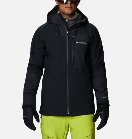 Columbia Banked Run Men's Ski Jacket Black | 589-XHPYMD