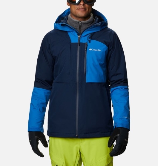 Columbia Banked Run Men's Ski Jacket Navy | 908-JMTIPW