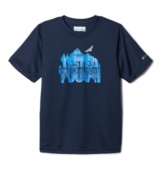 Columbia Bellator Basin Kids' T-Shirt Navy | 026-PGFBEI