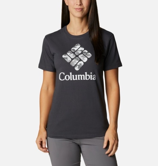 Columbia Bluebird Day Women's T-Shirt Black Grey | 190-IUFZPR