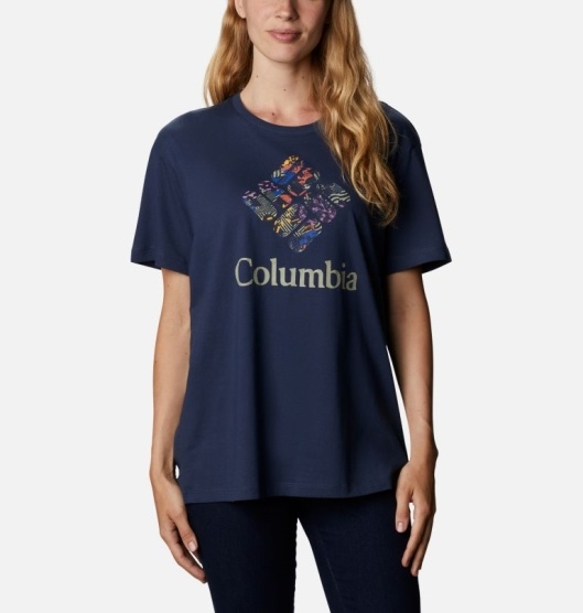 Columbia Bluebird Day Women's T-Shirt Blue | 308-DFBXIU