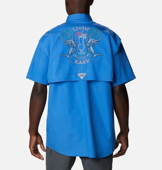 Columbia Bonehead Men's Shirts Blue | 781-YMQDNP