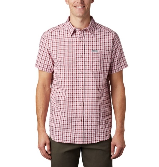 Columbia Brentyn Trail Men's Shirts Red | 952-YAMUSN