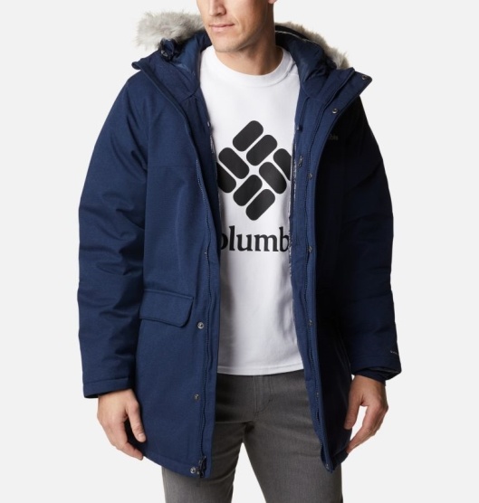 Columbia Bronson Road Men's Parkas Navy | 429-SUGNTI