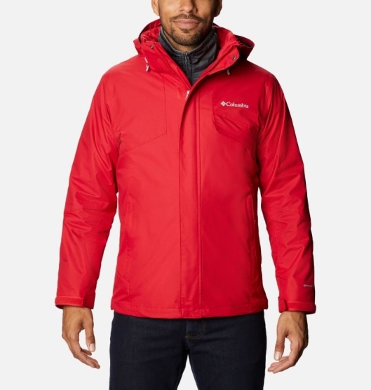 Columbia Bugaboo II Men's Interchange 3 In 1 Jacket Red | 297-FRKGWQ