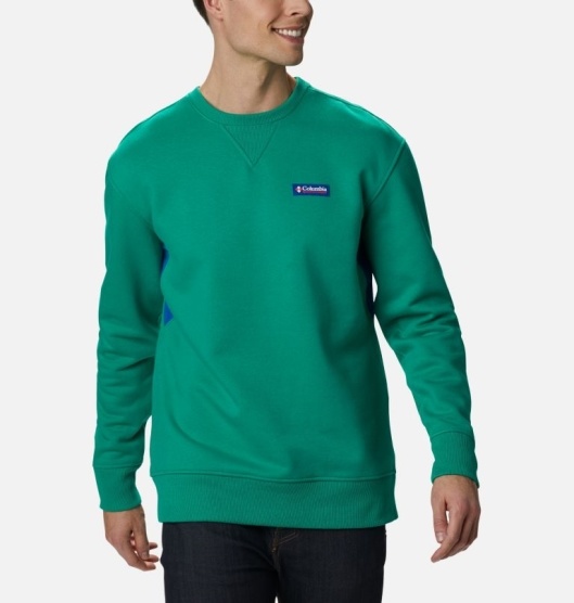 Columbia Bugasweat Men's Hoodies Green Blue | 740-MASPFG