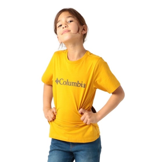 Columbia CSC Basic Logo Kids' Shirts Yellow | 385-SDKOBW