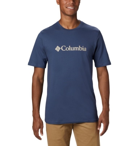 Columbia CSC Basic Logo Men's T-Shirt Blue | 315-BDLQAO