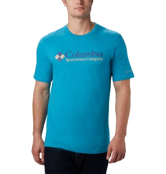 Columbia CSC Basic Logo Men's T-Shirt Blue | 703-IFRGYO