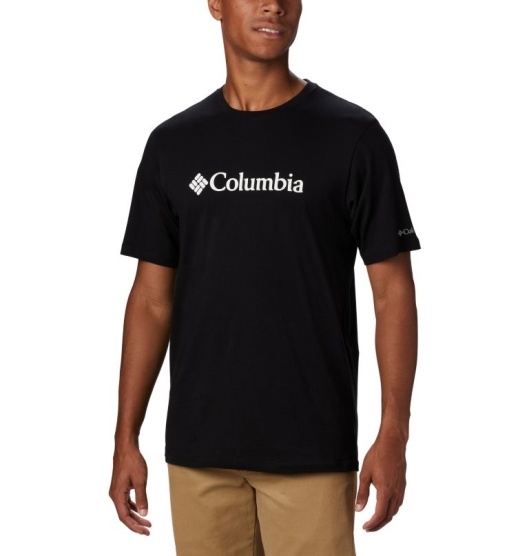 Columbia CSC Basic Logo Men's T-Shirt Black | 842-OIDVUW