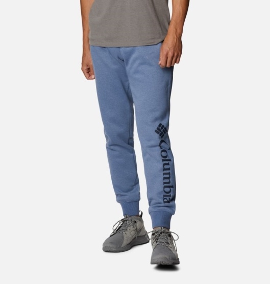 Columbia CSC Logo Men's Trail Pants Blue Navy | 913-LRSZYM