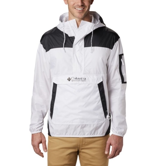 Columbia Challenger Men's Windbreaker White Black | 439-GOIVTS