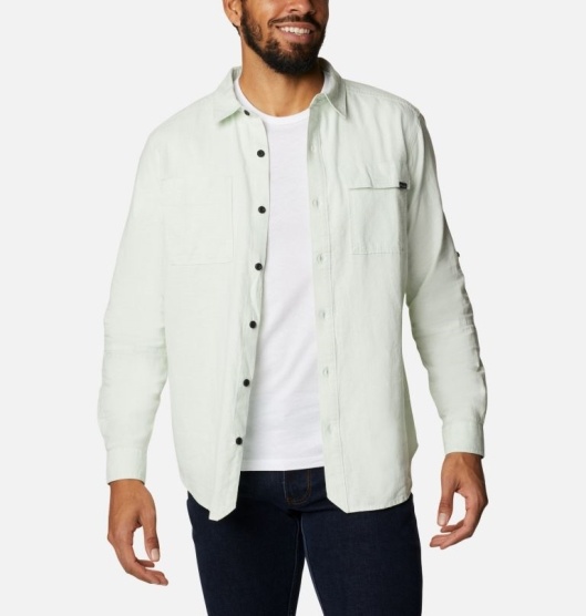 Columbia Clarkwall Men's Shirts Green | 391-BVIRXD