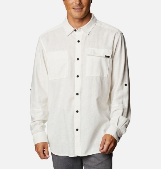 Columbia Clarkwall Men's Shirts White | 761-SCDOMH