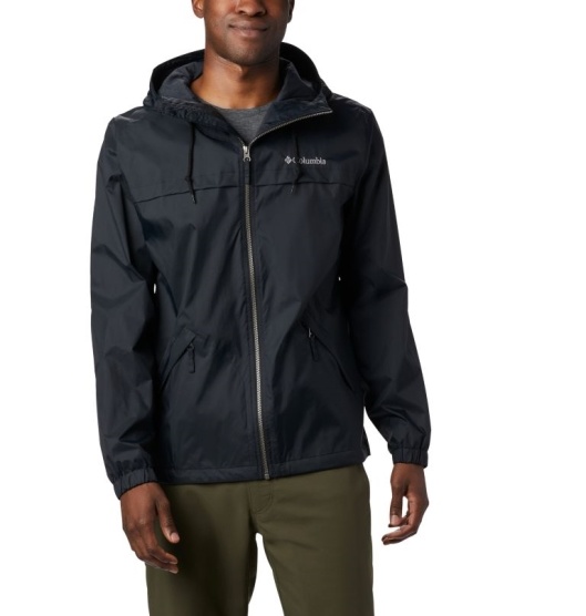 Columbia Coats Men's Rain Jacket Black | 084-XILNAW