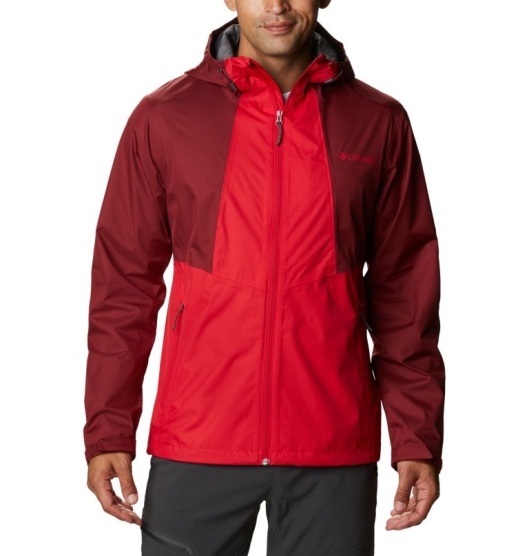 Columbia Coats Men's Rain Jacket Red | 472-JRIQWK