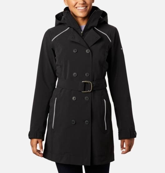 Columbia Coats Women's Rain Jacket Black | 134-JDLFMC