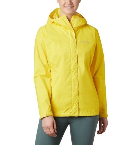 Columbia Coats Women's Rain Jacket Yellow | 541-OMCVHP