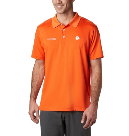 Columbia Collegiate Men's Polo Orange | 194-QPJDNO