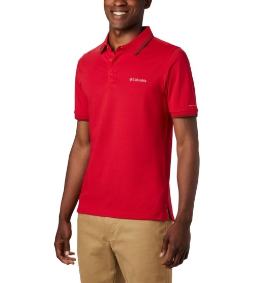 Columbia Collegiate Men's Polo Red | 130-HKUYCB