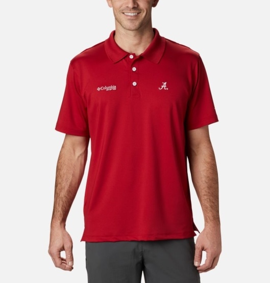 Columbia Collegiate Men's Polo Red | 502-UOAPLS