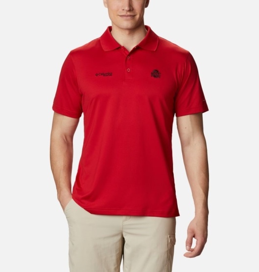 Columbia Collegiate Men's Polo Red | 729-DVCIEM