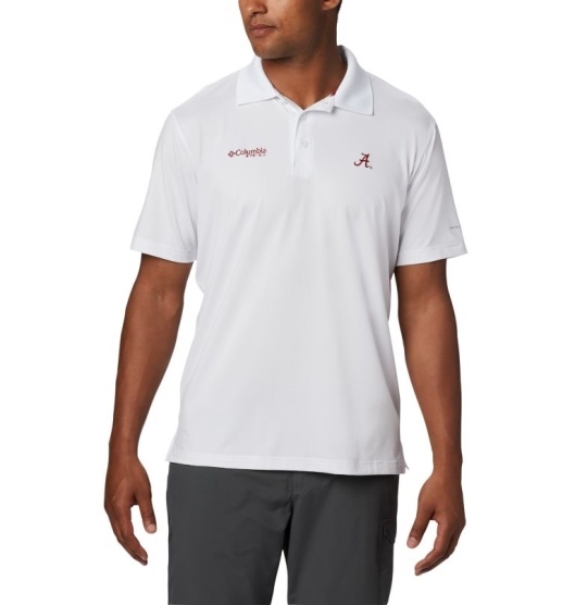 Columbia Collegiate Men's Polo White | 398-AOCJFM