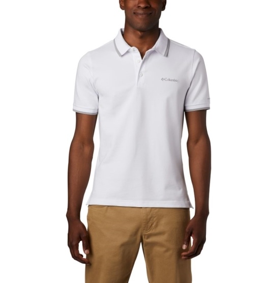 Columbia Collegiate Men's Polo White | 436-KOYHSA