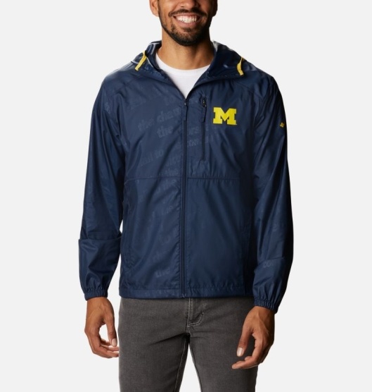 Columbia Collegiate Men's Windbreaker Navy | 581-NVWTYC