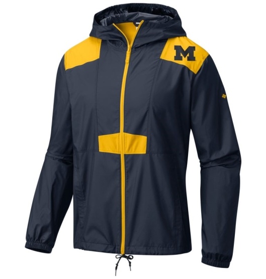 Columbia Collegiate Men's Windbreaker Navy Yellow | 768-ZPGQLV