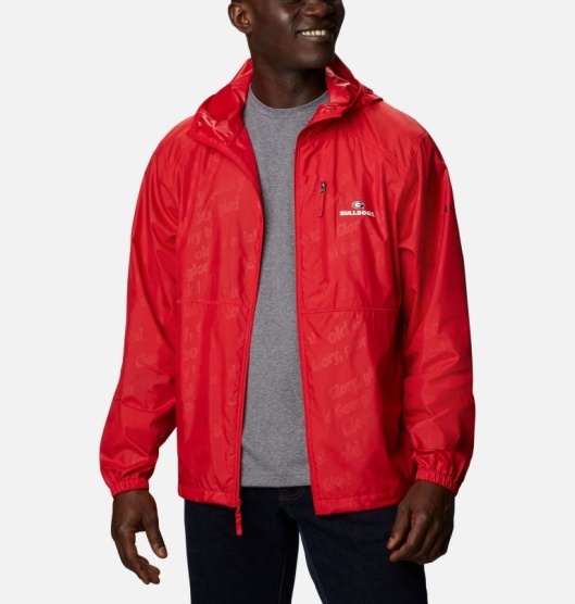 Columbia Collegiate Men's Windbreaker Red | 379-FOJEXZ