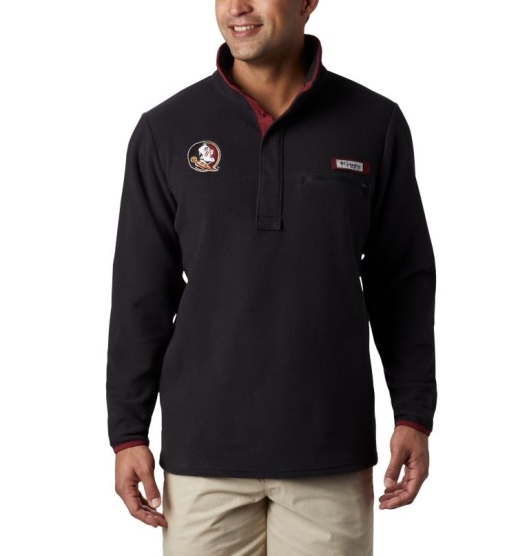 Columbia Collegiate PFG Men's Fleece Jacket Black | 504-ZIJCOM