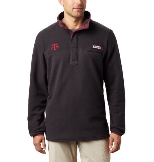 Columbia Collegiate PFG Men's Fleece Jacket Black | 918-BYVSNJ