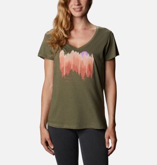 Columbia Daisy Days Women's T-Shirt Green | 761-OWCSAH