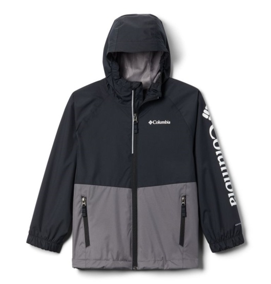 Columbia Dalby Springs Kids' Waterproof Jacket Grey Black | 258-YUDXGM