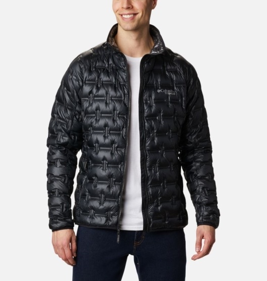 Columbia Delta Ridge Men's Down Jacket Black | 573-RDCGUY