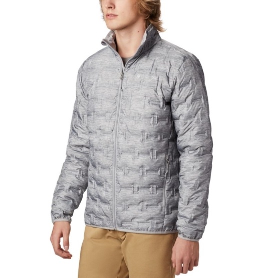 Columbia Delta Ridge Men's Down Jacket Grey | 970-LMWUXJ