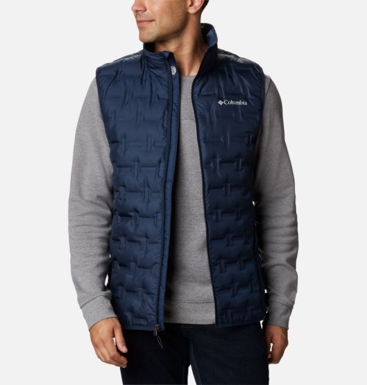 Columbia Delta Ridge Men's Vest Navy | 306-SPEOLY