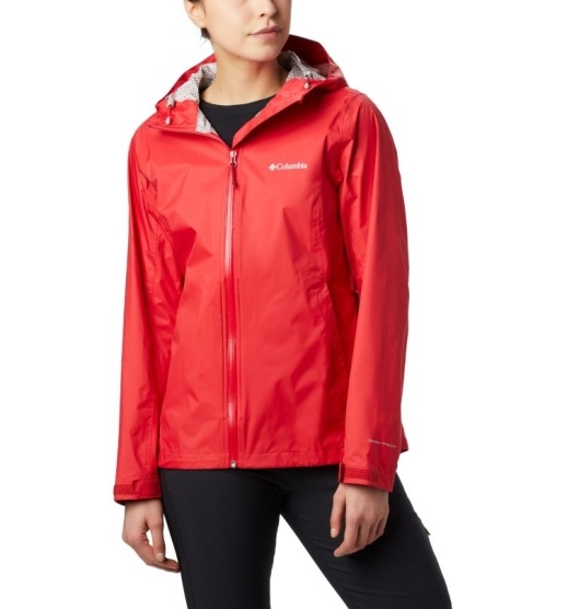 Columbia EvaPOURation Women's Rain Jacket Red | 279-IDJCMG