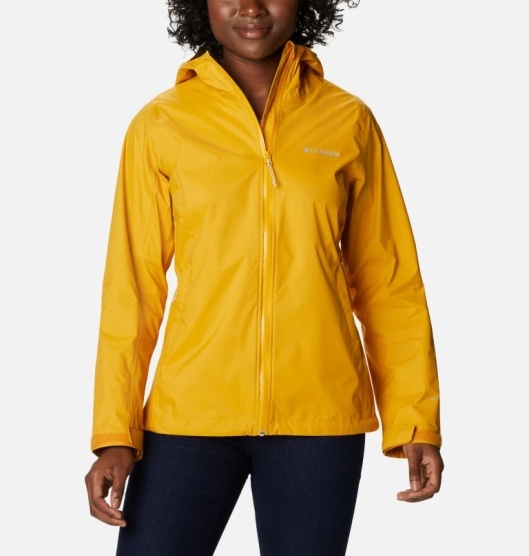 Columbia EvaPOURation Women's Rain Jacket Yellow | 670-JCZEOM