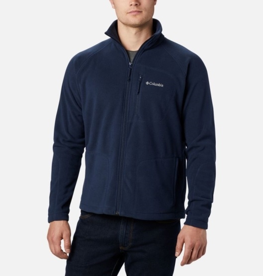 Columbia Fast Trek II Men's Fleece Jacket Navy | 047-KSDZVF