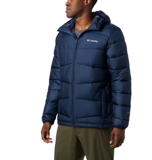 Columbia Fivemile Butte Men's Hooded Jacket Navy | 147-JMUYQA