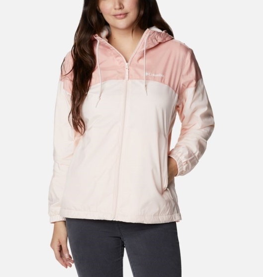 Columbia Flash Forward Women's Windbreaker White Pink | 801-DGITZV